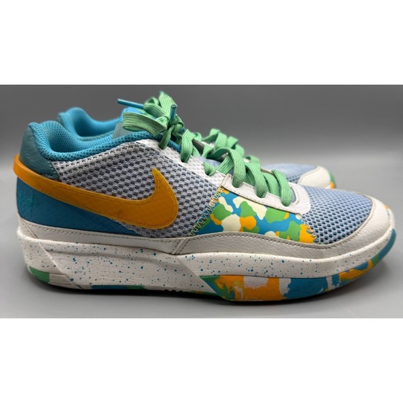 Nike Other - Nike Ja 1 Low Sundial White/Green/Blue/Gold Athletic Shoes Sneakers Size 6.5Y